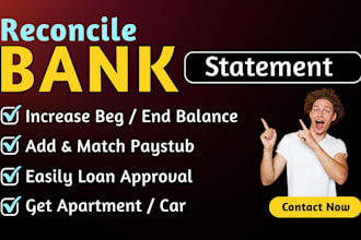 reconcile bank statement PDF to editable format