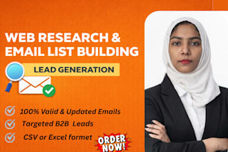 do web research and email list building