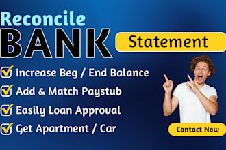 reconcile bank statement PDF to editable format