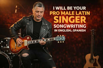 be your pro male latin singer songwriter in english and spanish