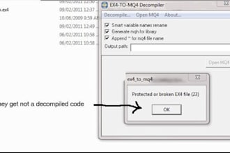 unlock any ea source code, decompile ea file, recompile ea, decompile