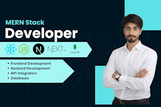 develop mern stack web application, full stack web developer