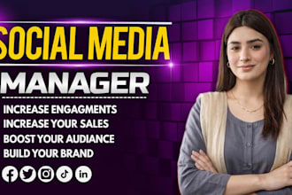be your social media manager for content creation, marketing and growth