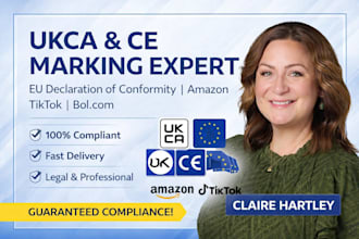 prepare ukca, ce marking, eu declaration of conformity for bol, tiktok, amazon