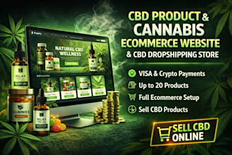 create cbd product, cannabis medical ecommerce website cbd dropshipping store