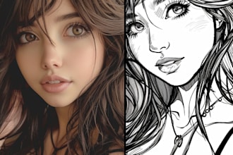 draw comic style portrait