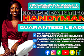 700 exclusive handyman service leads, house painting,  handyman leads google ads