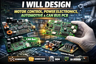 design motor control, power electronics automotive and canbus pcb