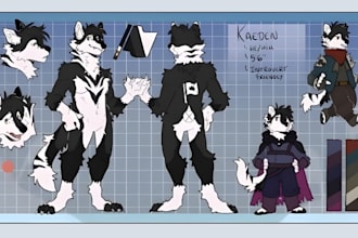 draw furry ref sheet anthro nsfw furry reference sheet fursona oc ref sheet