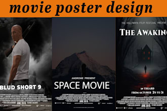 design a professional cinematic movie poster
