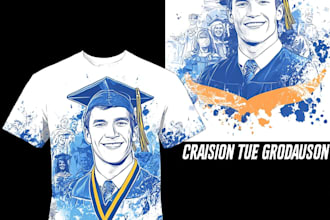 do custom unique class of senior graduation t shirt design