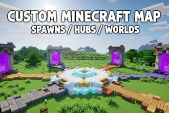 custom minecraft map, spawn, adventure, hubs, hytale, world for java and bedrock