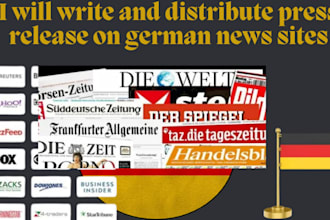 write and distribute press release on german news sites