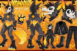 furry ref sheet anthro character fursona character reference sheet fursuit