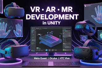 create advanced VR, ar, mr appliation in unity for quest, oculus, htc, vive