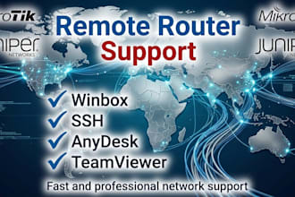 configure or troubleshoot your mikrotik or juniper router remotely