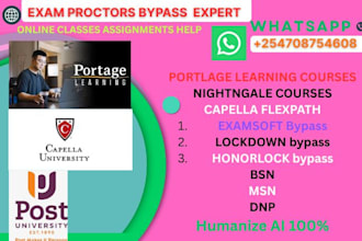 do sophia learning, bsn, wgu, capella fpx, post university, lockdown, honorlock