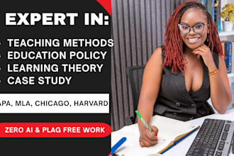 help on teaching methods, educational policy, learning theory and case study
