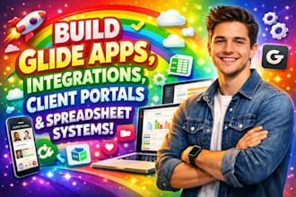 build glide apps, integrations, client portals and spreadsheet systems