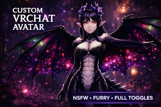 do vrc commission, furry avatar, vr character, vrchat avatar, nsfw, 3d model