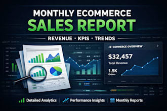 analyze shopify or ecommerce sales data and create a professional report