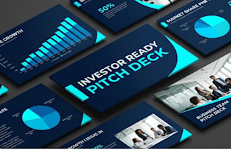 design investor pitch deck slides presentations, powerpoint,  and google slides