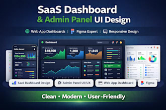 design modern saas dashboard UI in figma