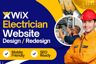 design wix electrician website for electrical contractors