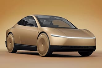 game ready 3d tesla cybercab, robotaxi interior,electric vehicle, autonomous car