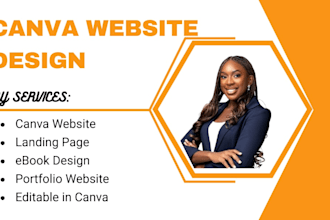 design canva ugc portfolio website, canva landing page, ebook design