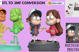 convert stl to 3mf add colour to 3d model bambu studio multicolor 3d printing