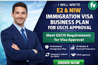 write a professional e2 niw immigration visa business plan for uscis approval
