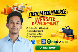 build a custom ecommerce website using mern stack for your business