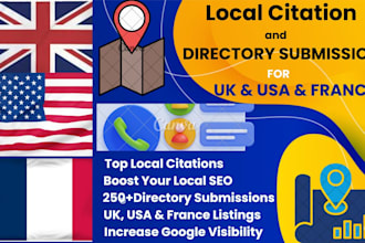 do local citation for UK or USA,france directory submission