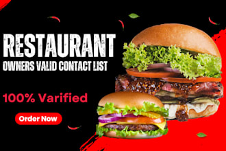 provide restaurant owner lead generation and contact list