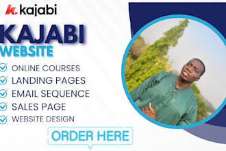 design kajabi online course, kajabi sales page, kajabi funnel and kajabi