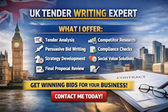 write UK tender, bid proposal and government contract