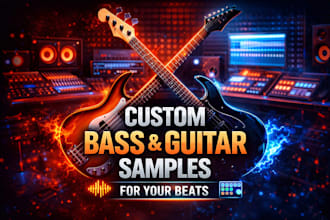 record original bass and electric guitar samples for your beats