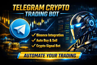 develop telegram crypto trading bot for binance, bybit and defi trading