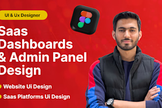 design modern saas dashboard UI UX and admin panel in figma