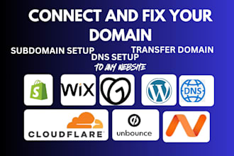 connect domain, fix or transfer to any platform fix dns