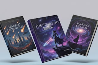 design a print ready fantasy book cover or ebook