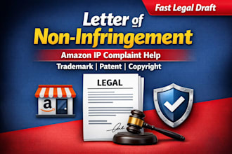 draft a professional letter of non infringement for amazon IP complaints