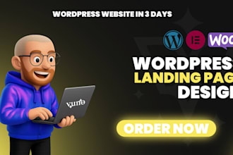 design a wordpress landing page using elementor