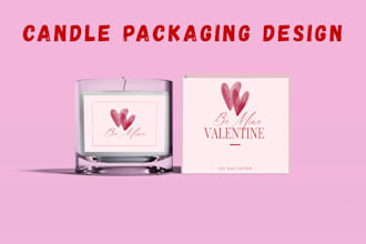 design candle label and product label design