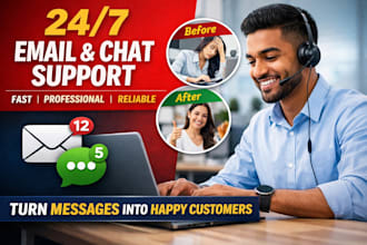 provide professional email and live chat support for business