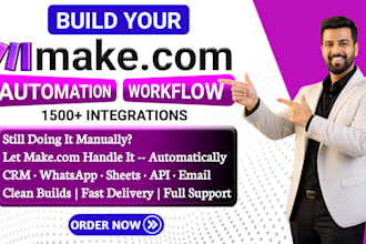 build advanced make com automation and custom API workflows
