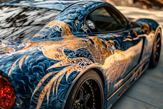 design car wrap, car livery, car decal, car sticker