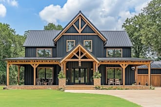 design 3d barndominium plans rendering