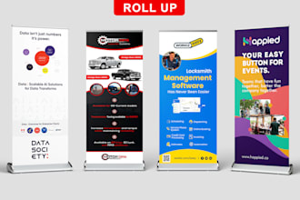 design eye catching roll up banners for trade shows and seminars